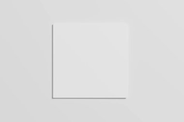 Kare Magazin Broşürü 3B Tasarım Sunumu için Beyaz Boş Tasarım Modeli