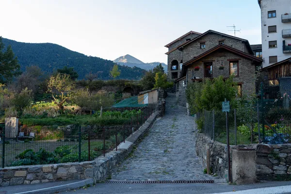 Aldosa Massana Andorra 2021 Traditionelle Hochlandhäuser Mitteleuropa — Stockfoto