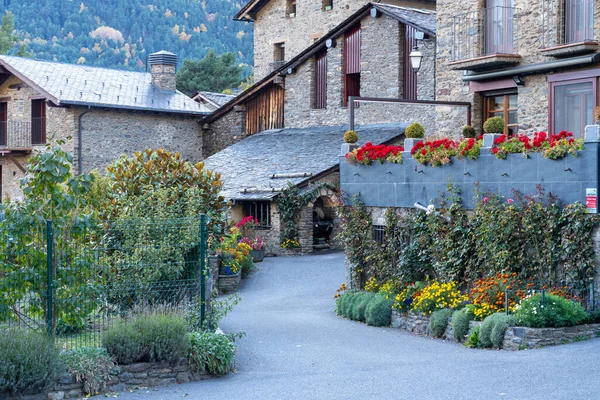 Aldosa Massana Andorra 2021 Traditionelle Hochlandhäuser Mitteleuropa — Stockfoto