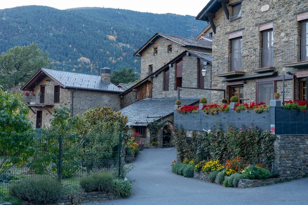 Aldosa Massana Andorra 2021 Traditionelle Hochlandhäuser Mitteleuropa — Stockfoto