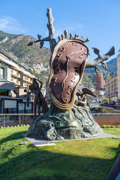 Andorre Vieille Andorre 2021 Sculpture Noblesse Dans Temps Salvador Dali — Photo