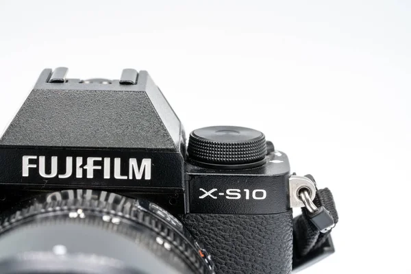 Lloret Mar Spanien 2021 Fujifilm S10 Kamera Nahaufnahme Auf Weißem — Stockfoto