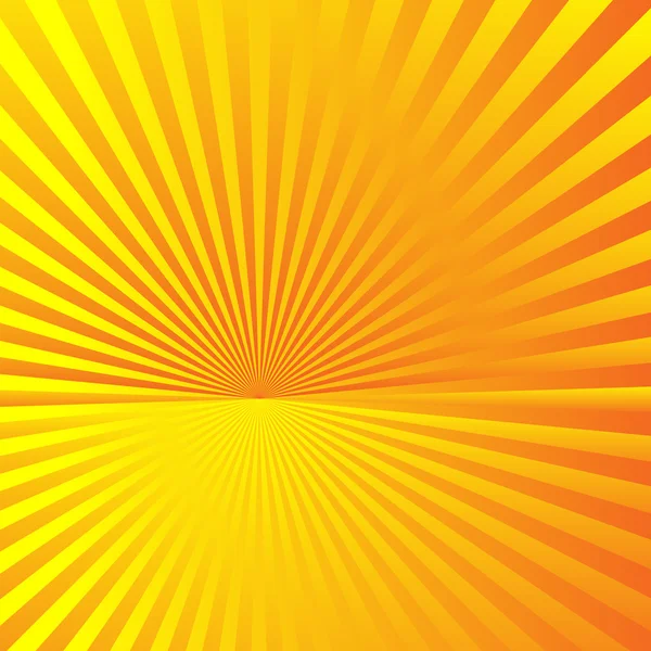 Oranje zonnestralen achtergrond — Stockvector
