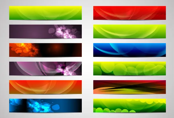 Collection of abstract vector banners — Stock Vector