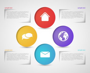 soyut Infographic şablonu