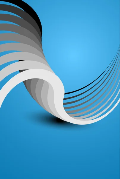 Abstracte blauwe achtergrond met lijnen en schaduwen — Stockvector