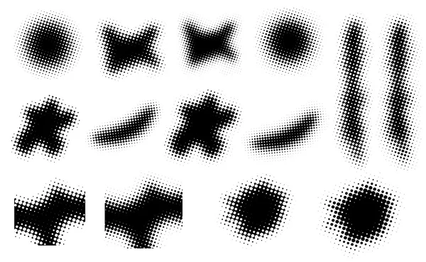 Halftone borstels — Stockvector