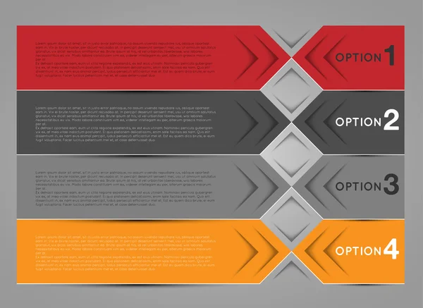 Bannières colorées abstraites, étiquettes, étiquettes — Image vectorielle