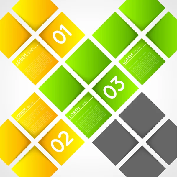 Vektorové ifographic šablona čtverce — Stockový vektor
