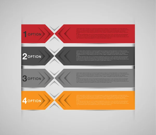 Plantilla infográfica, banners coloridos abstractos, etiquetas, etiquetas — Vector de stock