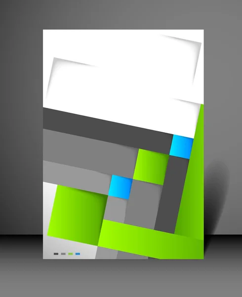 Flyer ontwerp achtergrond met vierkanten — Stockvector