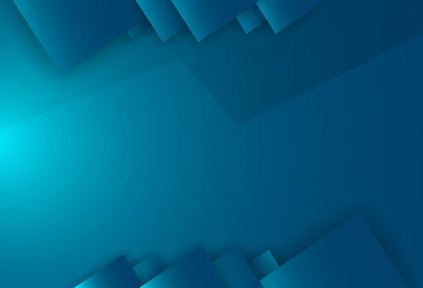 Fondo azul abstracto con triángulos y luz — Vector de stock