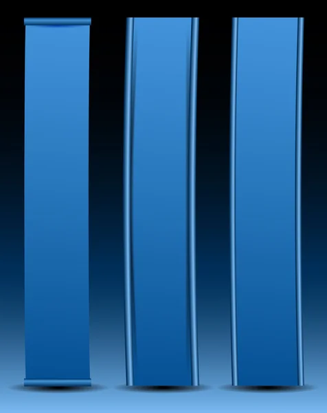 抽象的な青い垂直ベクトル バナー — ストックベクタ