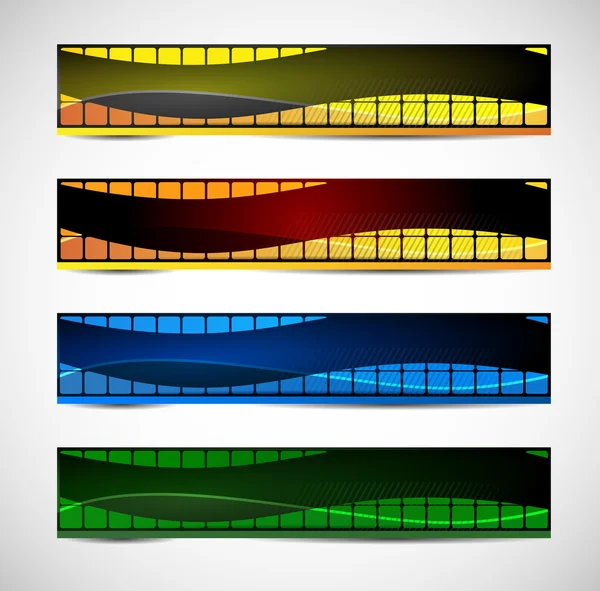 Abstrakt färgglada banners — Stock vektor
