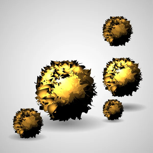 Fond abstrait avec sphères jaunes — Image vectorielle
