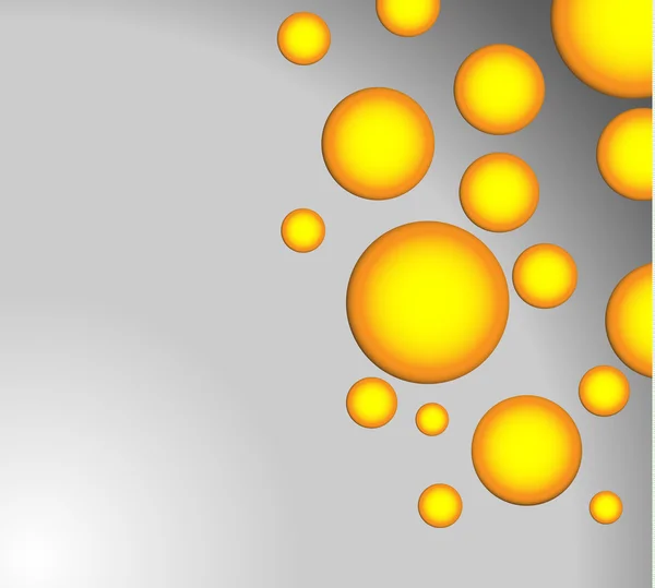 Abstrakter Metallhintergrund mit gelben Kreisen — Stockvektor