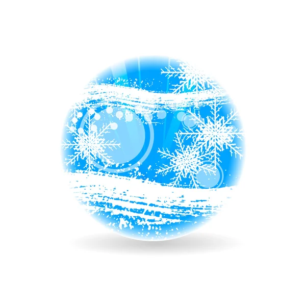 Abstract blue christmas bol — Stockvector