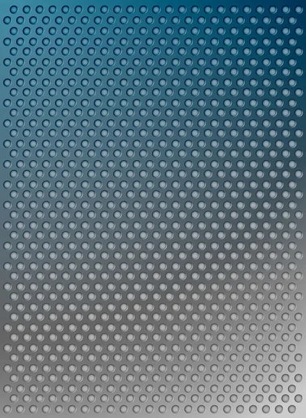 Abstract vector blauwe metalen achtergrond met stippen — Stockvector
