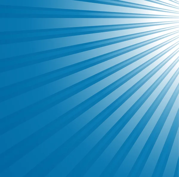 Абстрактный синий фон с солнечными лучами — стоковый вектор