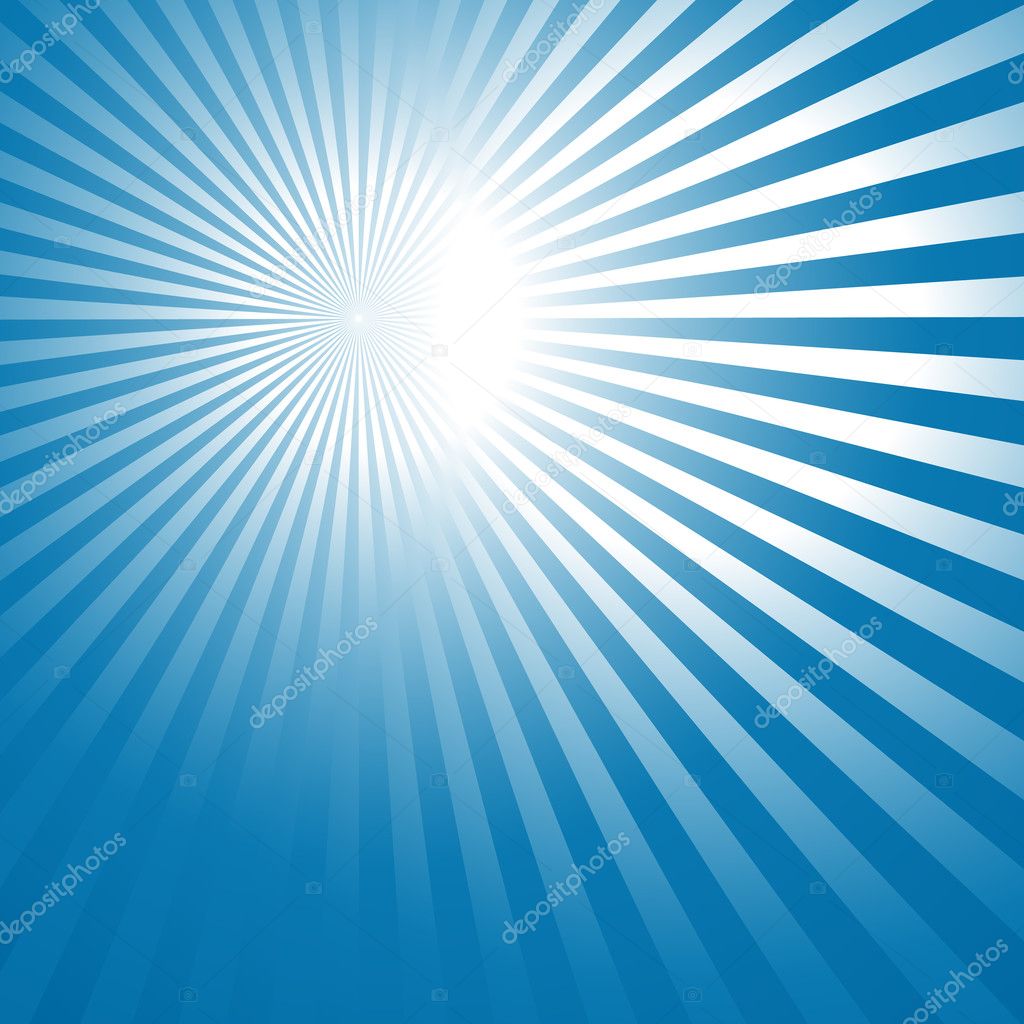 abstract blue background with sun rays