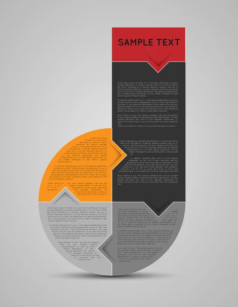 Modelo infográfico abstrato — Vetor de Stock