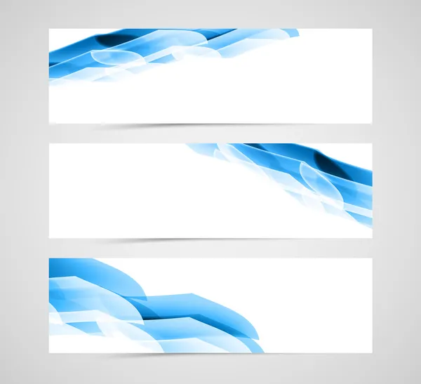 Abstract white horizontal banners — Stock Vector