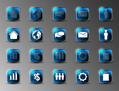 uzun gölgeler ile simgeler koleksiyonu