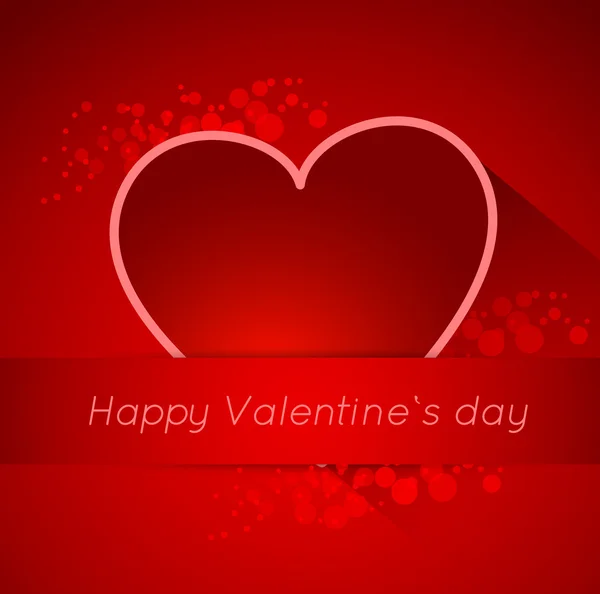 Carte postale abstraite Valentine avec coeur — Image vectorielle