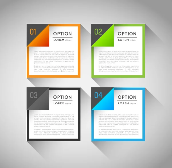 Platt vektor banners — Stock vektor