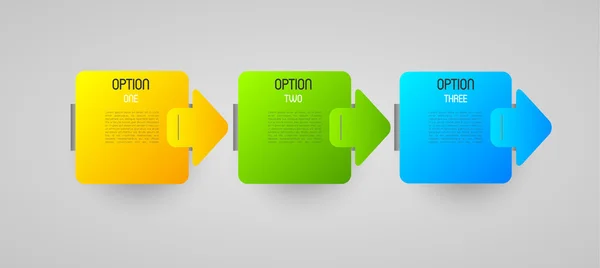 Option Schritte Banner — Stockvektor