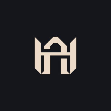 İlk harf temiz ve minimumda. Bir Monogram Logo Şablonu. Zarif lüks alfabe vektör tasarımı