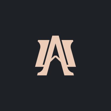 İlk Mektup WA AW A Monogram Logo Şablonu. Başlangıç tabanlı Harf Simgesi logosu