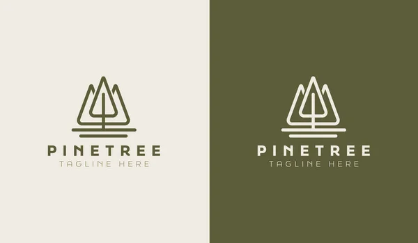 Çam Ağacı Logosu. Evrensel yaratıcı premium sembol işareti. Logo Şablon Vektör İllüstrasyonu