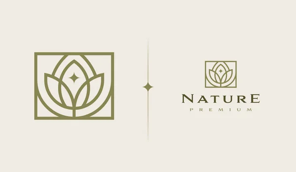 Organic Botanical Minimal Natural Iconic Graphic Decor Linear Simple Floral — Stockvektor