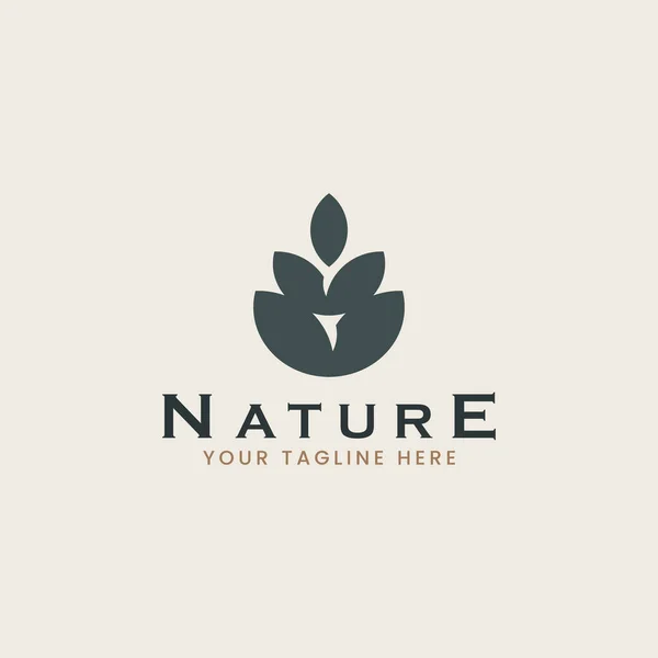 Modelo Logotipo Folha Natureza Símbolo Premium Criativo Universal Logótipo Ícone —  Vetores de Stock