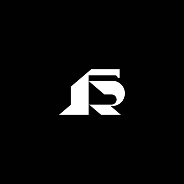 Ursprungligen Baserad Ren Och Minimal Bokstav Mall För Monogram Logotyp — Stock vektor