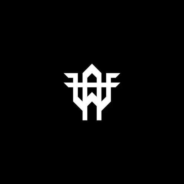 Harf Temiz Minimumda Monogram Logo Şablonu Zarif Lüks Alfabe Vektör — Stok Vektör