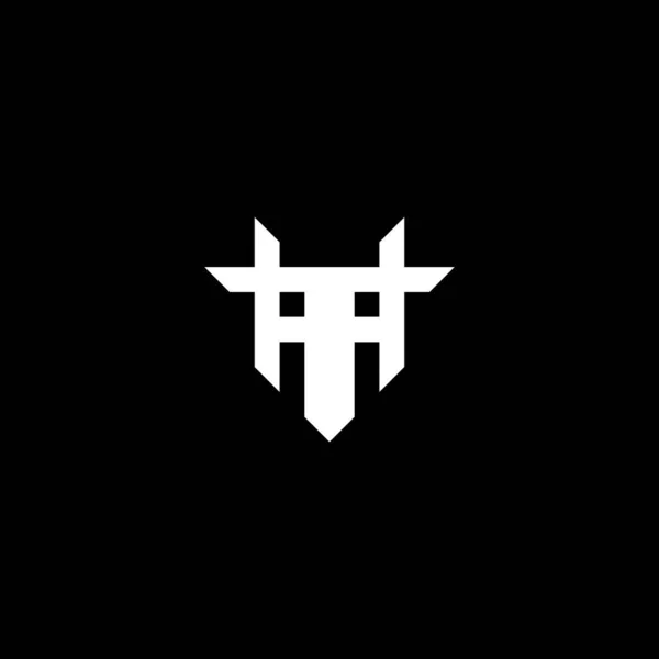 Harf Temiz Minimumda Monogram Logo Şablonu Zarif Lüks Alfabe Vektör — Stok Vektör