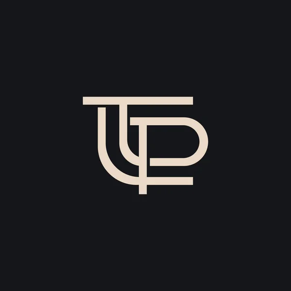 Carta Inicial Limpa Mínima Tpl Monogram Logo Template Design Vetor — Vetor de Stock