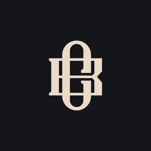 Carta Inicial Limpa Mínima Monogram Logo Template Design Vetor Alfabeto — Vetor de Stock