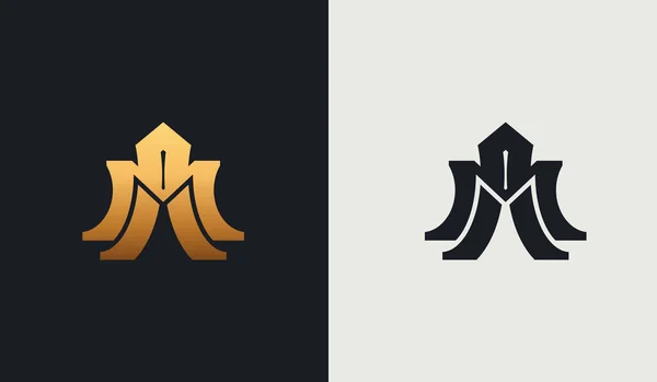 Erste Eine Monogramm Logo Vorlage Initial Based Letter Icon Logo — Stockvektor