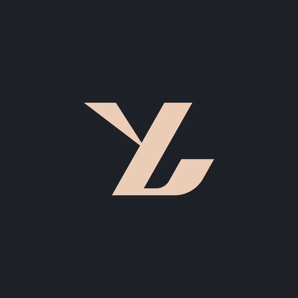 初期Yl Lモノグラムロゴテンプレート イニシャルベースの文字アイコンロゴ — ストックベクタ