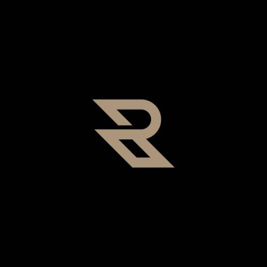 Soyut Monogram harfi R Logo tasarım şablonu. Minimalist R yaratıcı başlangıç tabanlı Vektör şablonu. Şirket İşletme Kimliği için Grafik Alfabe Sembolü