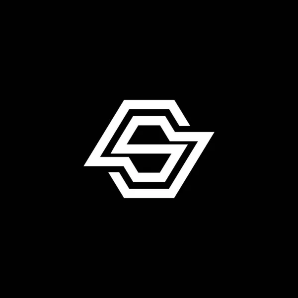 Abstract Monogram Letter Logo Pictogram Ontwerp Template Grafisch Alfabet Symbool — Stockvector