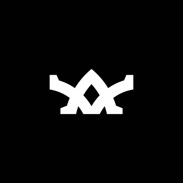 Abstract Monogram Letter Una Plantilla Diseño Icono Logotipo Símbolo Gráfico — Vector de stock