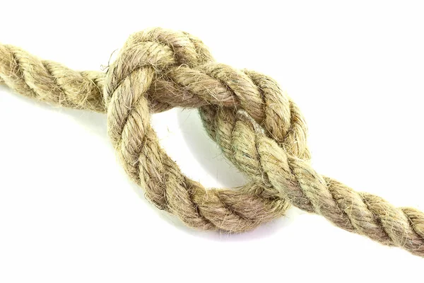 Jute rope on a white background — Stock Photo, Image