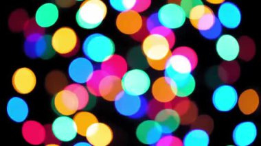 4 bin. Noel havası, odağını kaybetmiş çok renkli ışıklar. Noel Çelengi