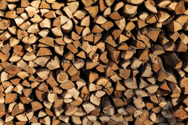 Huş odun - doğal yatay arka plan yığını