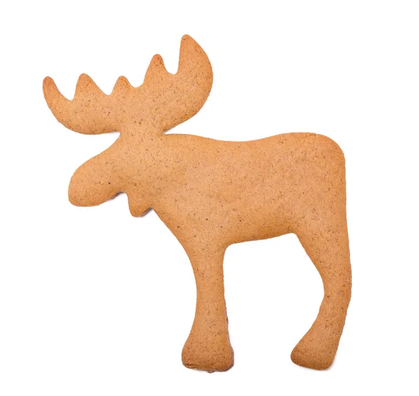 Beyaz arka plan üzerinde izole gingerbread Ren geyiği