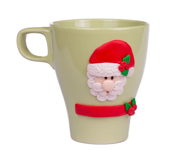 Noel Baba - beyaz izole el yapımı yılbaşı kupa